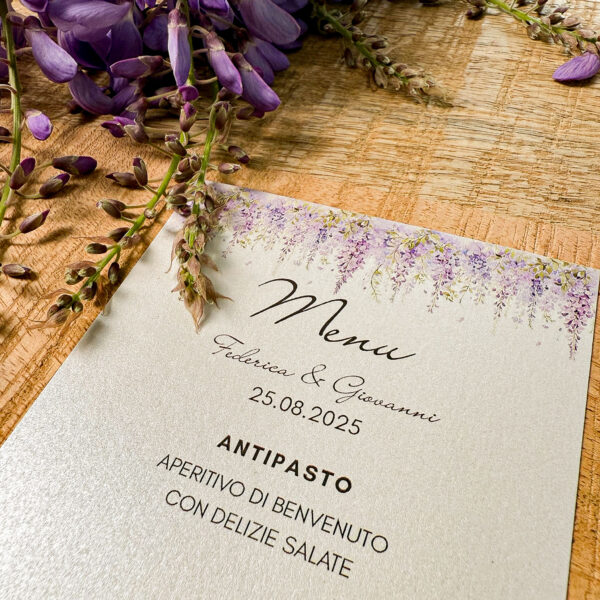 Menù Fiori Glicine - immagine 3