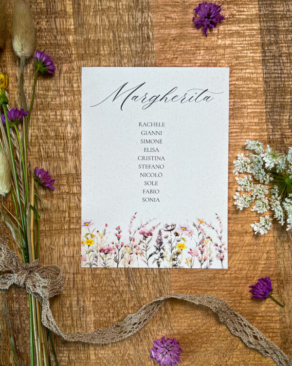 Segna posto da tavolo Fiori di campo - immagine 2