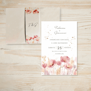 Partecipazione Fiori stilizzati